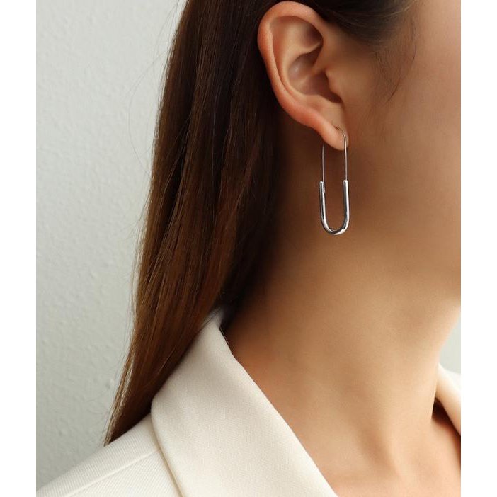 Minimalistische Paper Clip Slim Line Creolen – Gold oder Silber, stilvoll & zeitlos
