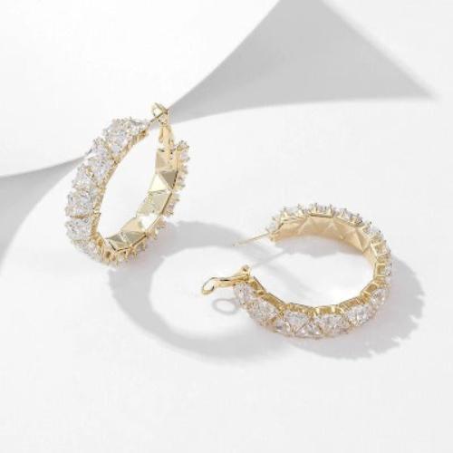 Luxuriöse Creolen im Diamant-Look - Daily Stuff