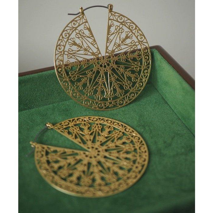Filigrane Riesenrad-Ohrringe im griechischen Stil - Daily Stuff