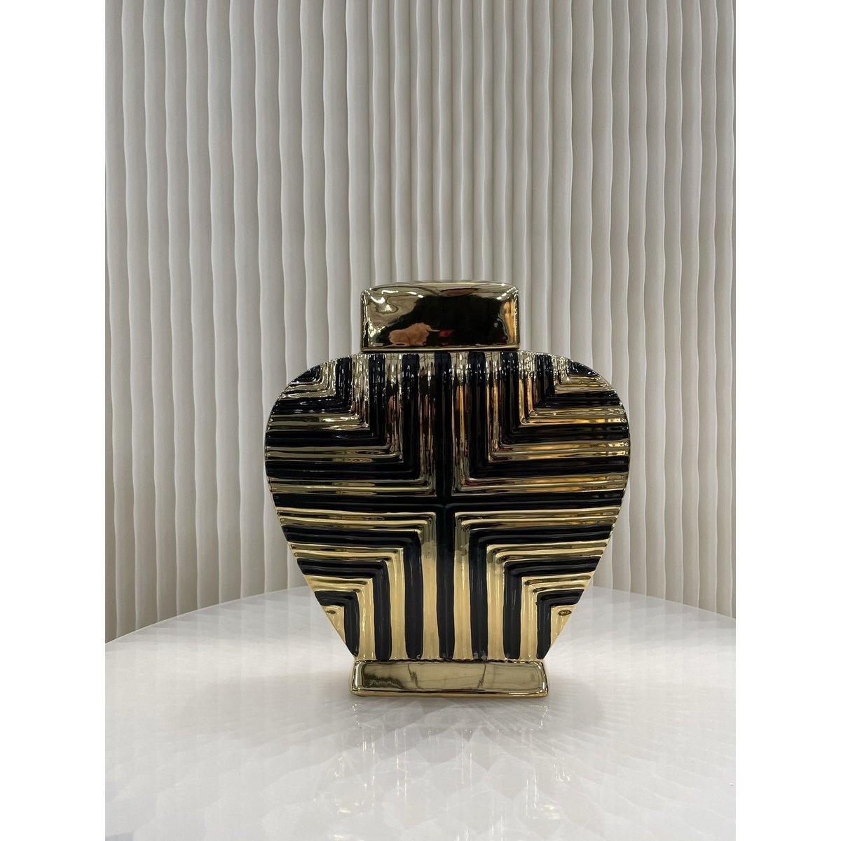 Gold & Schwarz gemustertes Glas - Klein - Daily Stuff