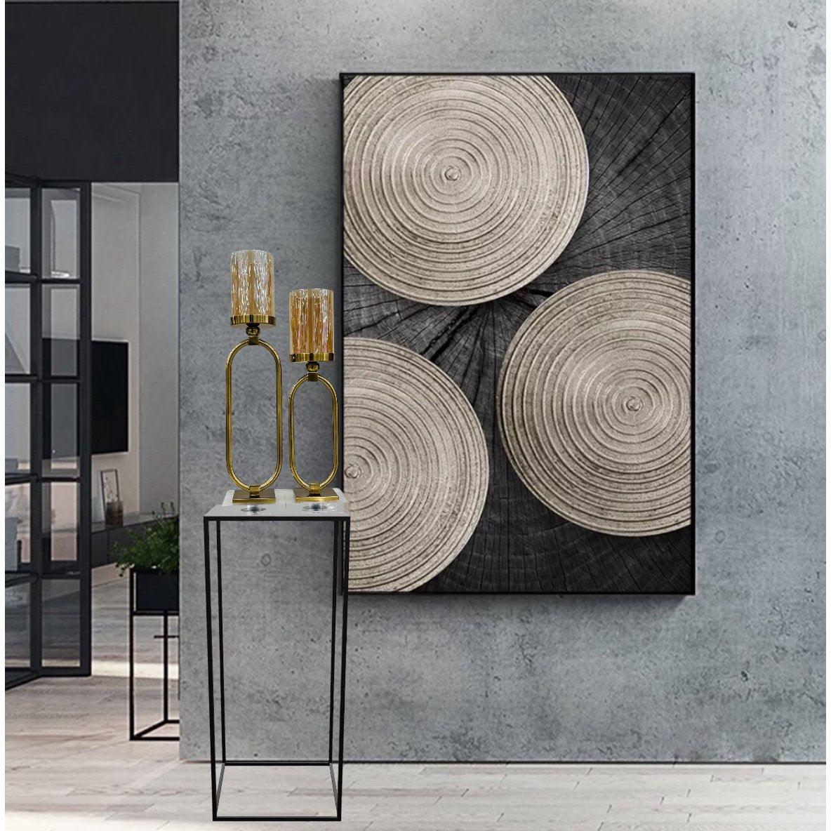 Kerzenhalter - Glas - Gold - Klein - Daily Stuff