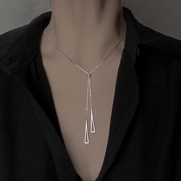 Dreieckskette aus 925er Sterlingsilber – Minimalistisch & Verstellbar - Daily Stuff