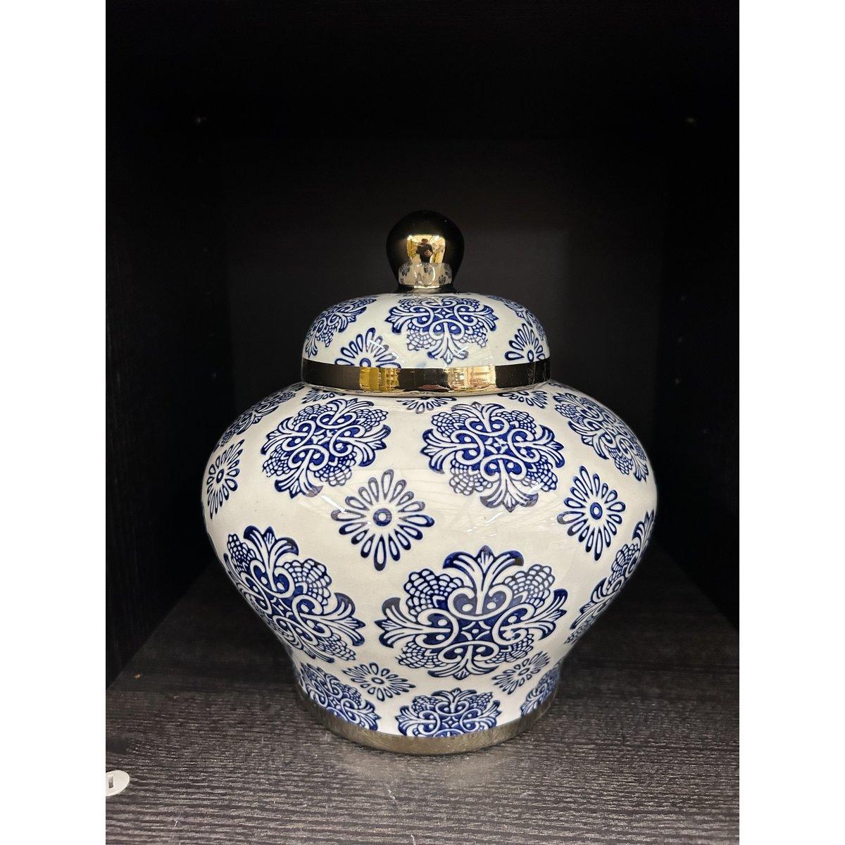 Porzellanvase - Weiß Blau - Klein - Daily Stuff