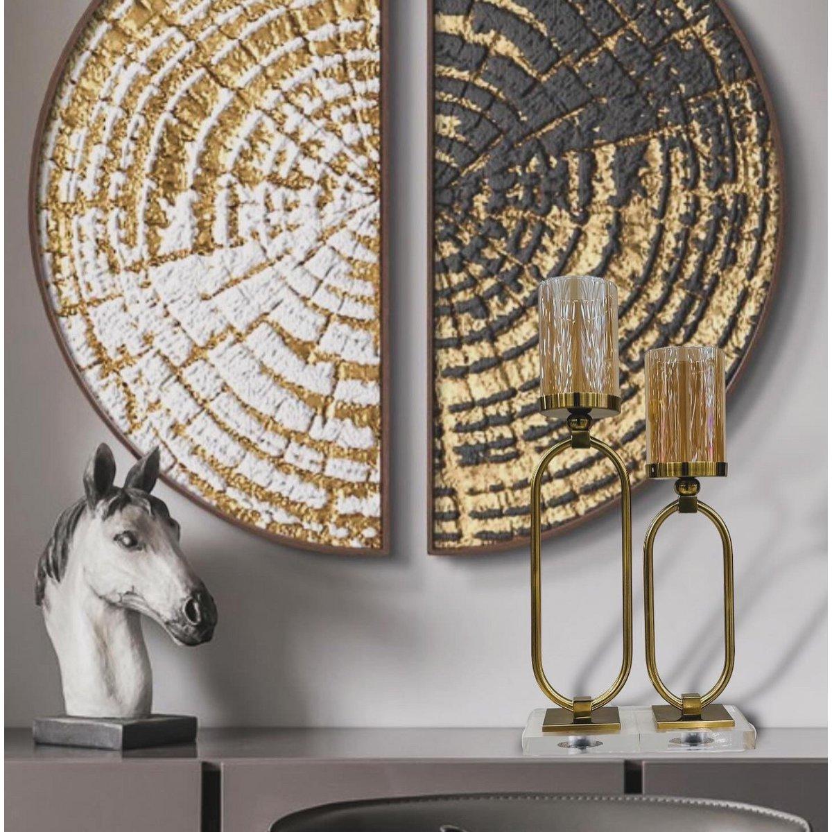 Kerzenhalter - Glas - Gold - Klein - Daily Stuff