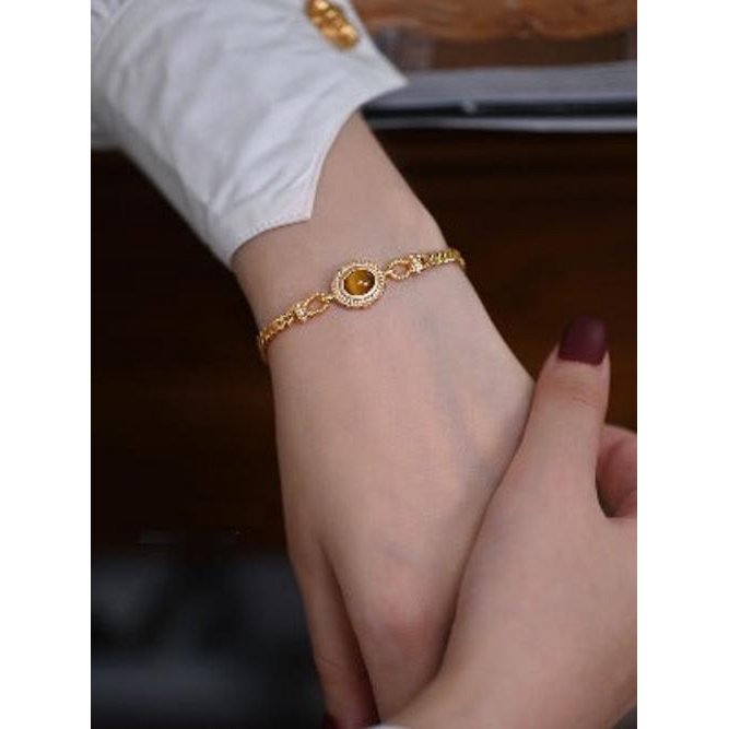 Vintage-inspiriertes Kettenarmband mit Tigerauge – Mut & Stil vereint