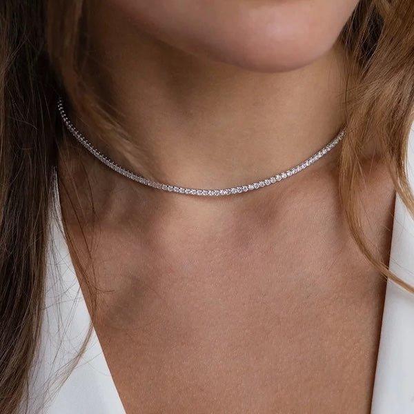 Zeitloses, funkelndes Halsband im Diamant-Look - Daily Stuff