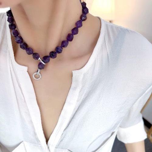 Amethyst Statement Halskette Choker – Power trifft Eleganz