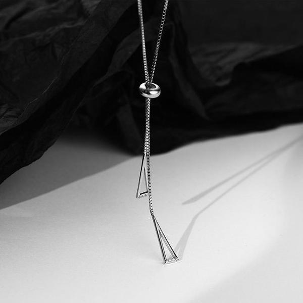 Dreieckskette aus 925er Sterlingsilber – Minimalistisch & Verstellbar - Daily Stuff