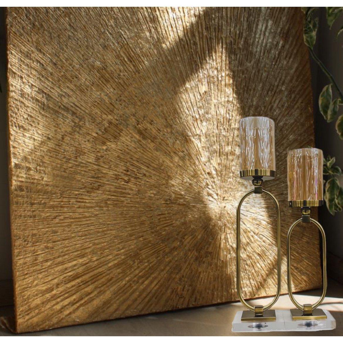 Kerzenhalter - Glas - Gold - Klein - Daily Stuff