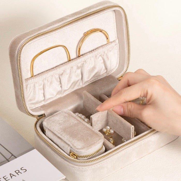 Duel Velvet Schmuckkästchen – Milchbeige - Daily Stuff