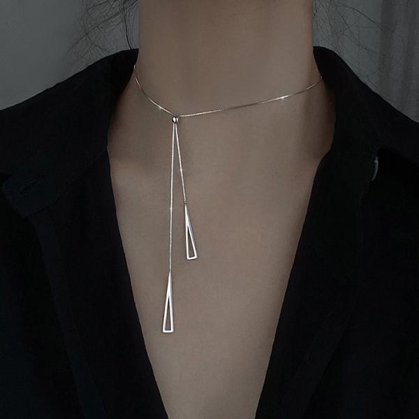 Dreieckskette aus 925er Sterlingsilber – Minimalistisch & Verstellbar - Daily Stuff