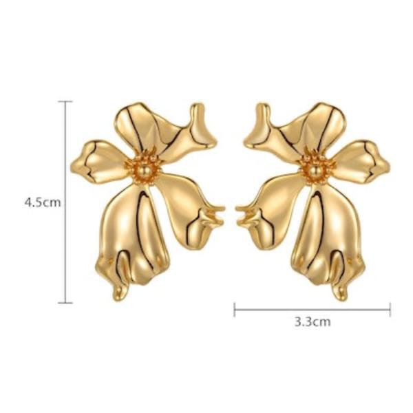 Blumige Eleganz im Vintage-Stil – Statement-Ohrringe in Gold oder Silber