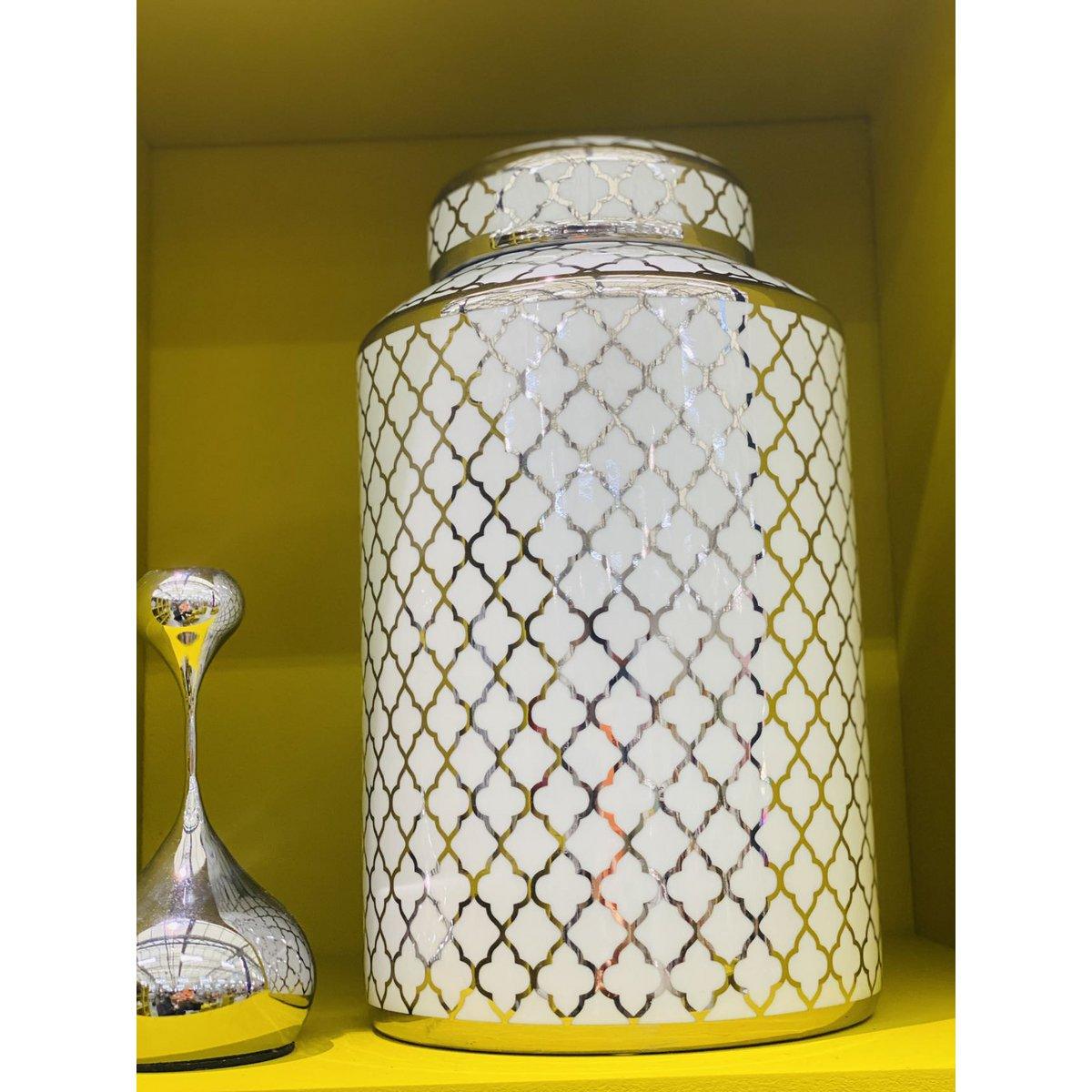 Keramikglas - Weiß Gold - Groß - Daily Stuff