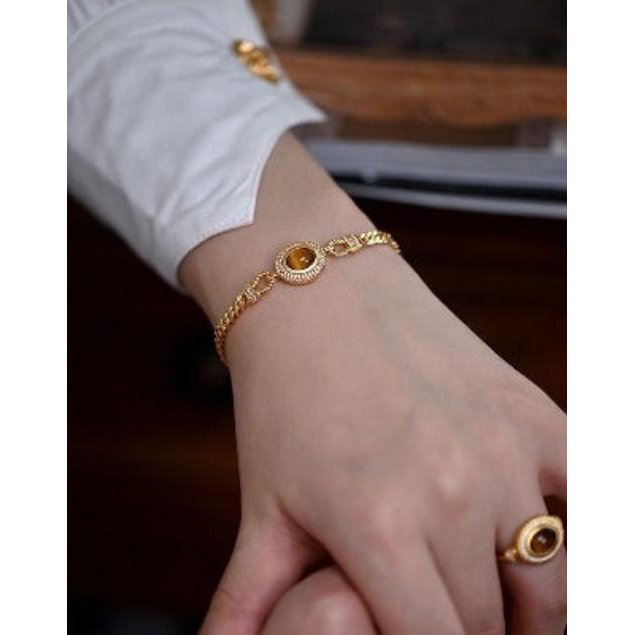 Vintage-inspiriertes Kettenarmband mit Tigerauge – Mut & Stil vereint