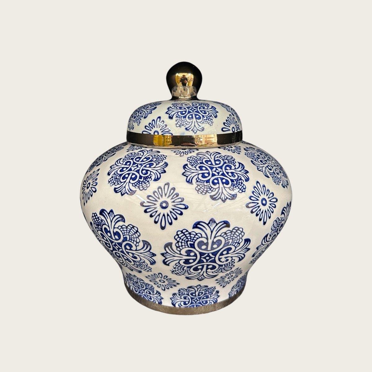 Porzellanvase - Weiß Blau - Klein - Daily Stuff