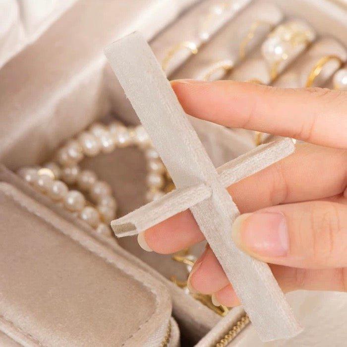 Duel Velvet Schmuckkästchen – Milchbeige - Daily Stuff