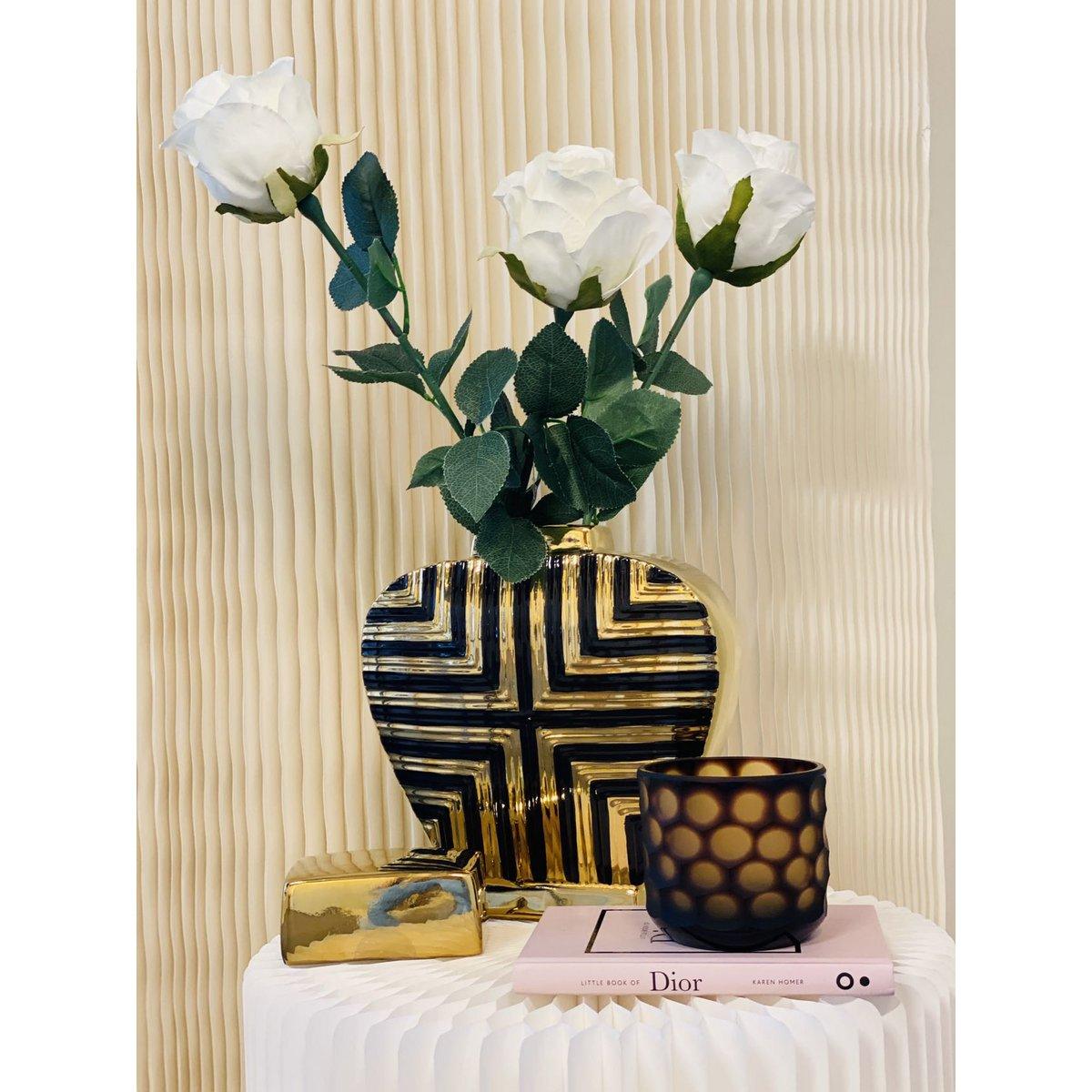 Gold & Schwarz gemustertes Glas - Klein - Daily Stuff
