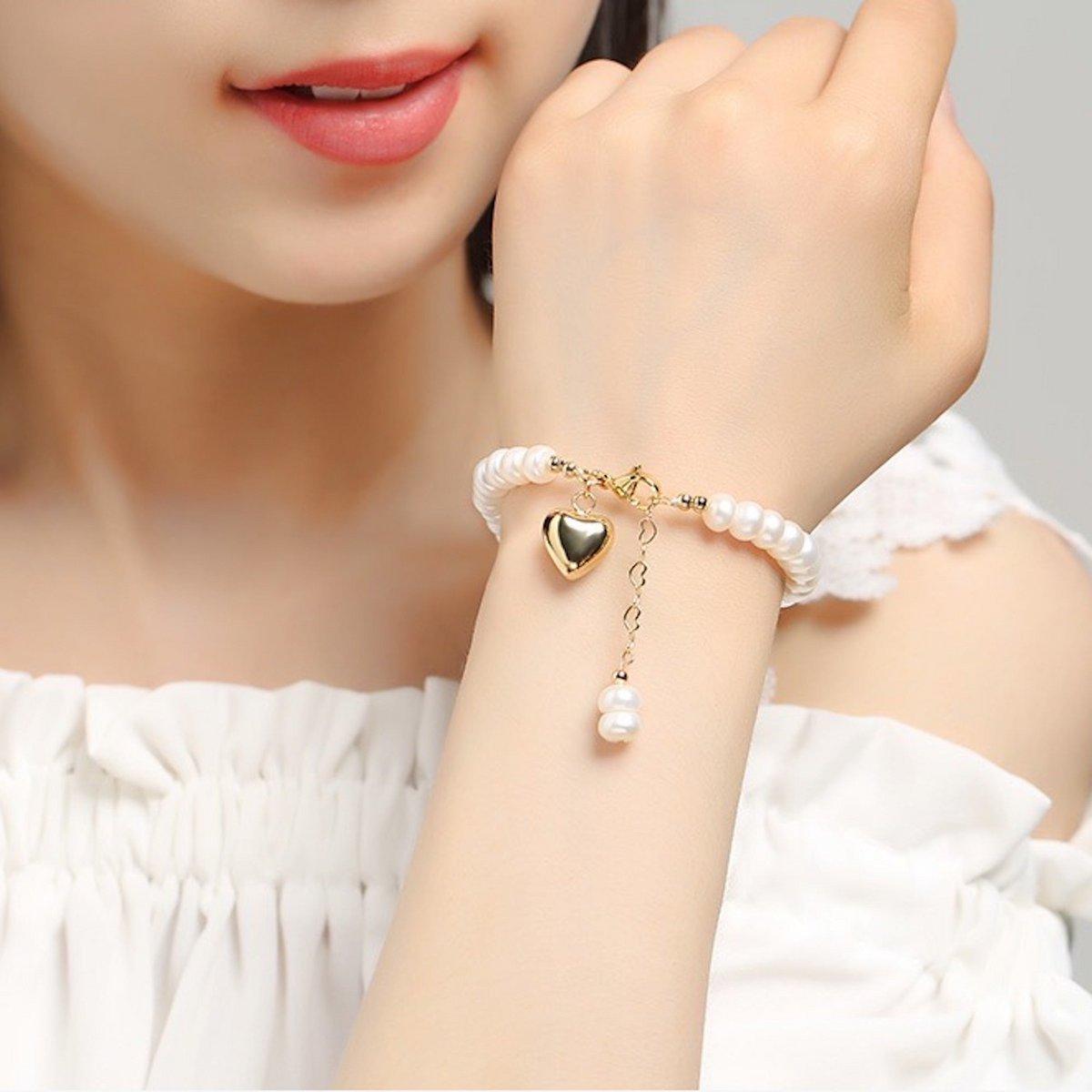 Zeitloses Design Handgemachtes Armband mit Süßwasserperlen - Daily Stuff