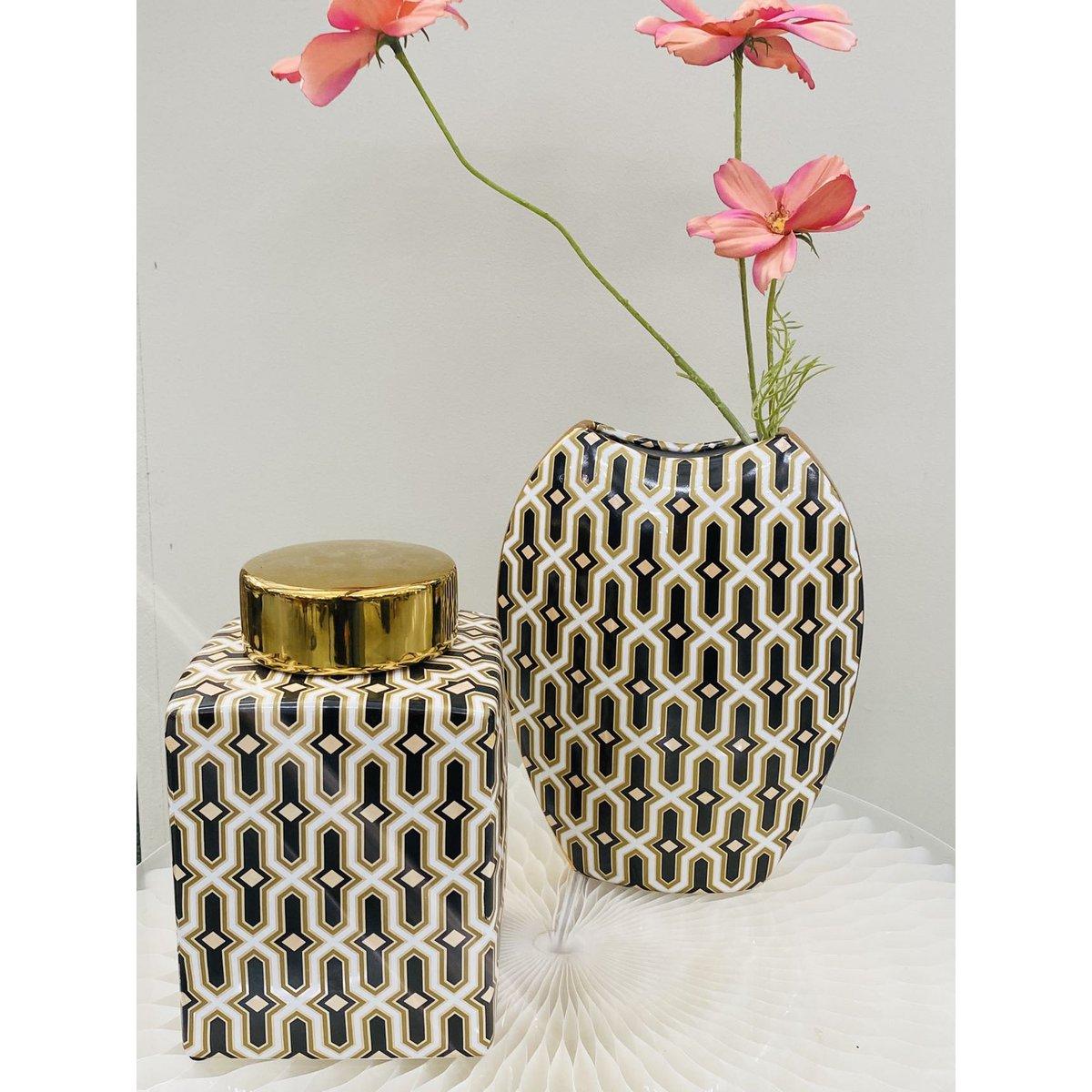 Porzellanvase - Weiß Gold - Groß - Daily Stuff
