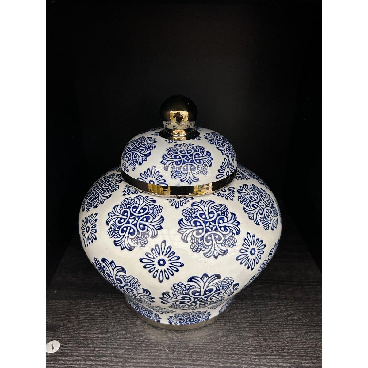Porzellanvase - Weiß Blau - Klein - Daily Stuff