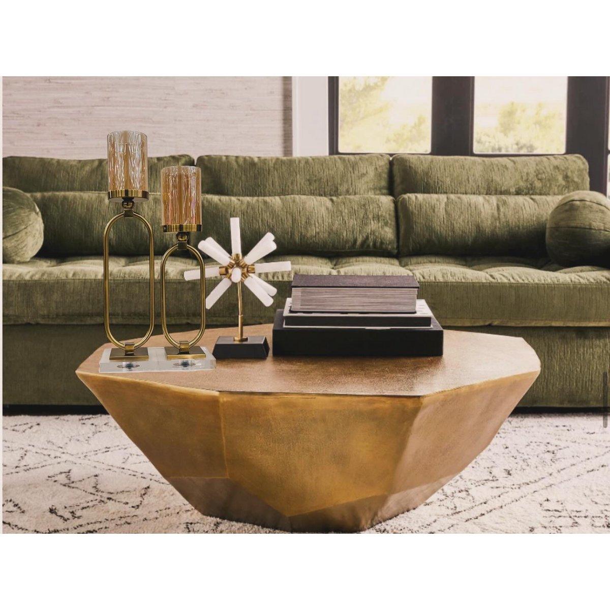 Kerzenhalter - Glas - Gold - Klein - Daily Stuff