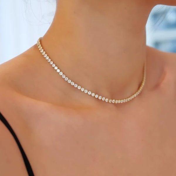 Zeitloses, funkelndes Halsband im Diamant-Look - Daily Stuff