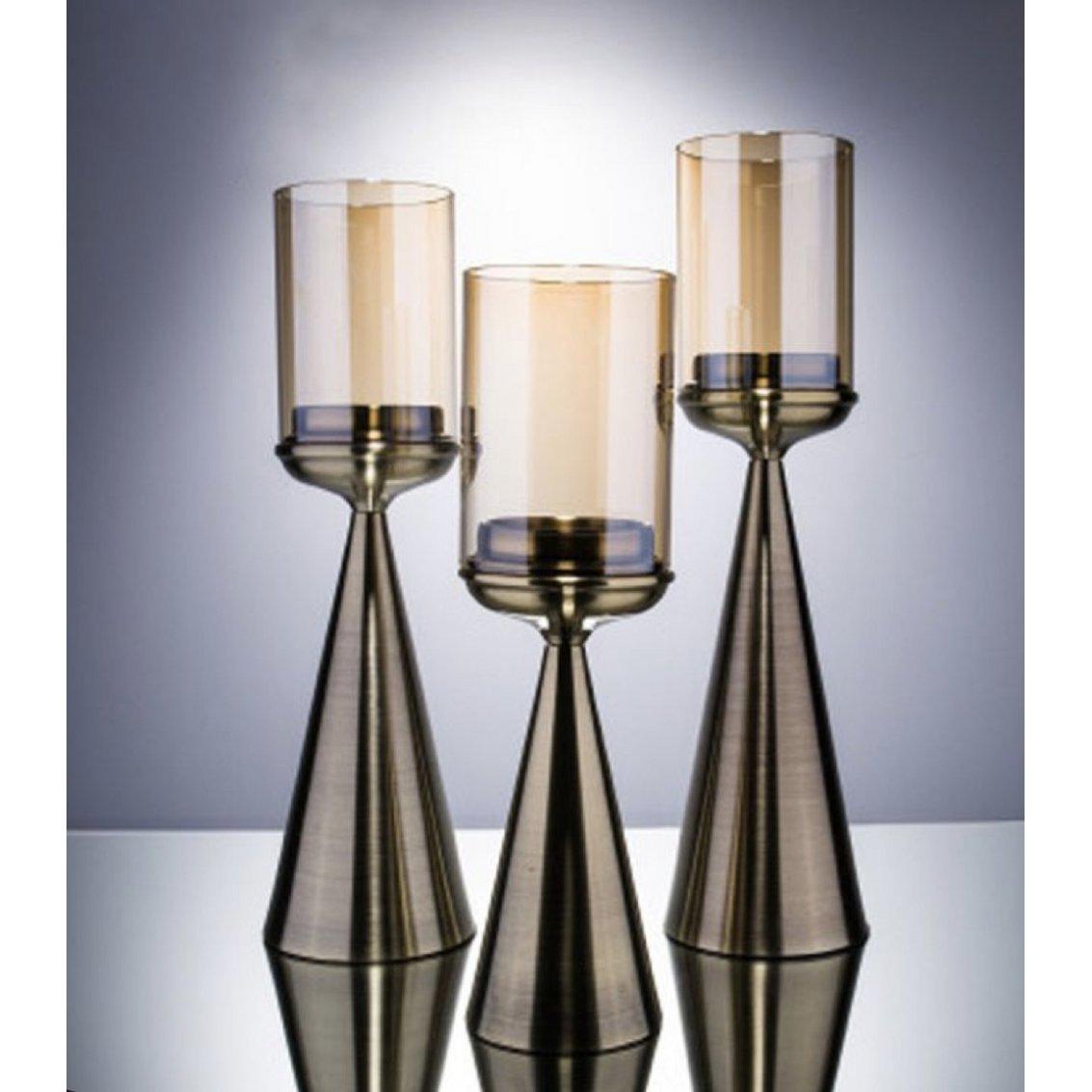 Kerzenhalter - Glas - Gold - Größe S - Daily Stuff