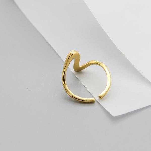 Minimalistischer geometrischer EKG-Herzschlagring - Daily Stuff