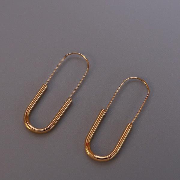 Minimalistische Paper Clip Slim Line Creolen – Gold oder Silber, stilvoll & zeitlos