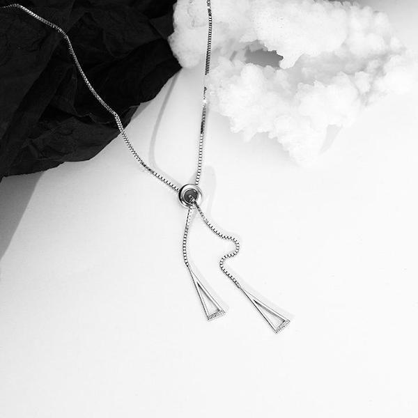 Dreieckskette aus 925er Sterlingsilber – Minimalistisch & Verstellbar - Daily Stuff