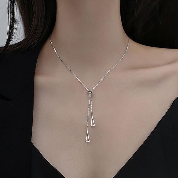 Dreieckskette aus 925er Sterlingsilber – Minimalistisch & Verstellbar - Daily Stuff