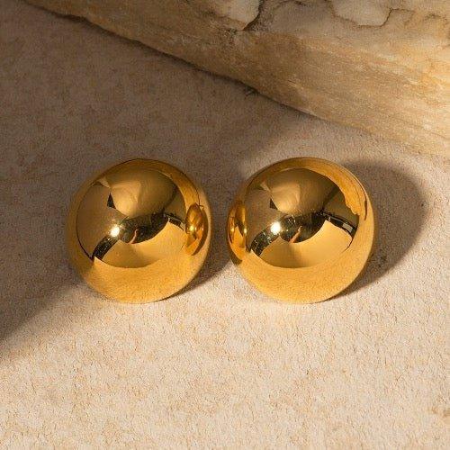 Schicke, moderne, große Halbkugel-Ohrringe im Vintage-Stil - Daily Stuff