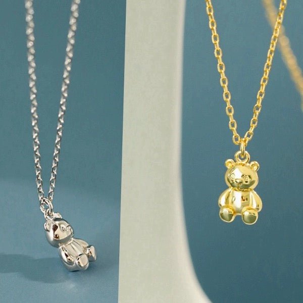 Teddybär-Schmuckset – in Gold-Vermeil oder Sterlingsilber