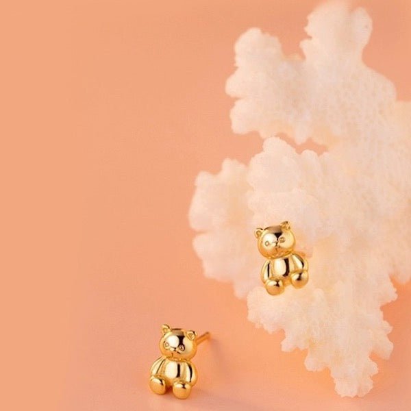 Teddybär-Schmuckset – in Gold-Vermeil oder Sterlingsilber