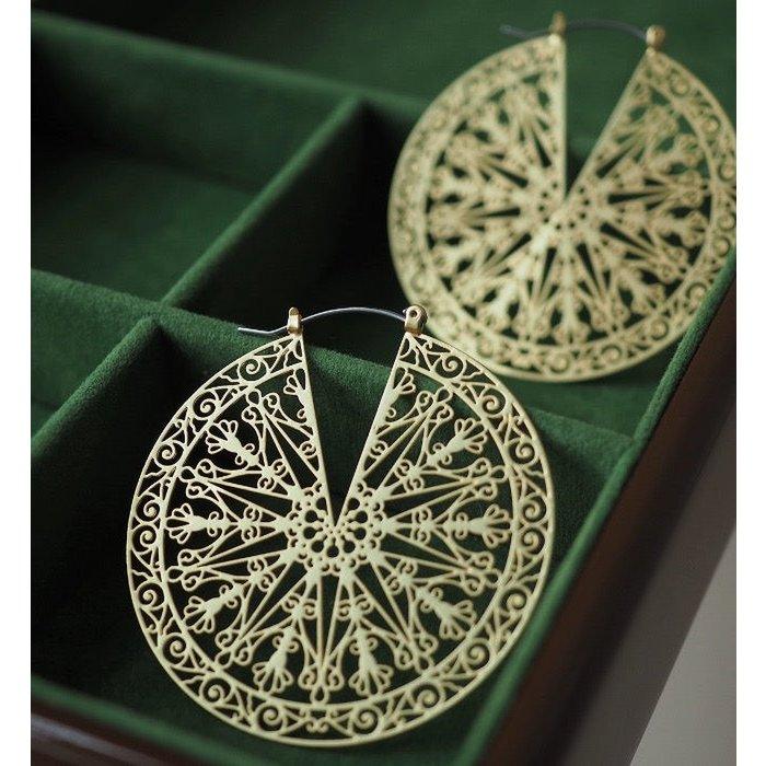 Filigrane Riesenrad-Ohrringe im griechischen Stil - Daily Stuff