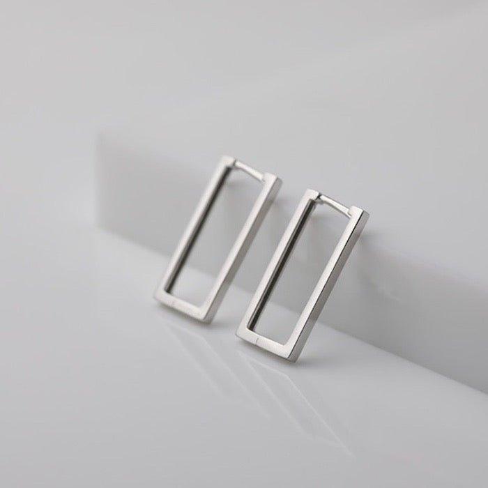 Hoop Square Minimalistische quadratische Creolen - Daily Stuff