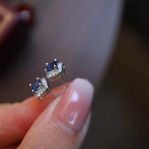 Exquisite Fancy Sapphire Ohrringe aus Sterling Silber