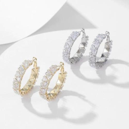 Luxuriöse Creolen im Diamant-Look - Daily Stuff