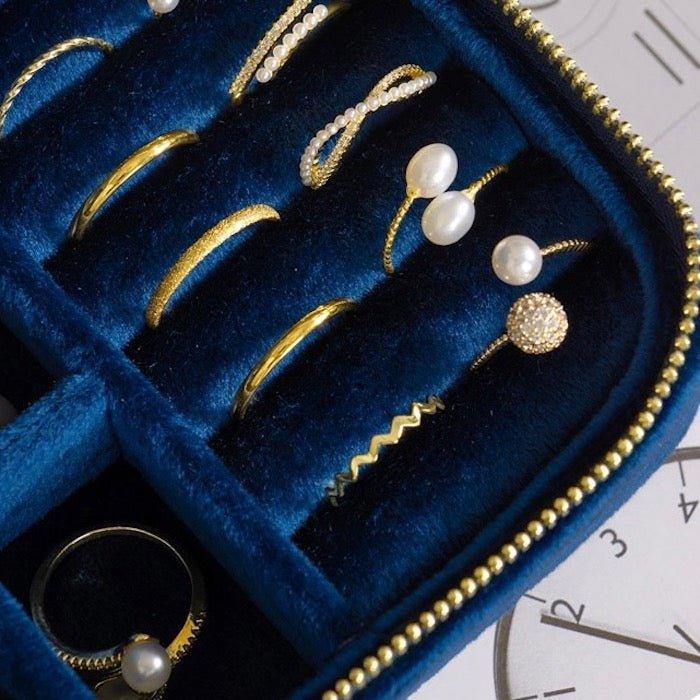 Duel Velvet Schmuckschatulle – Saphirblau - Daily Stuff
