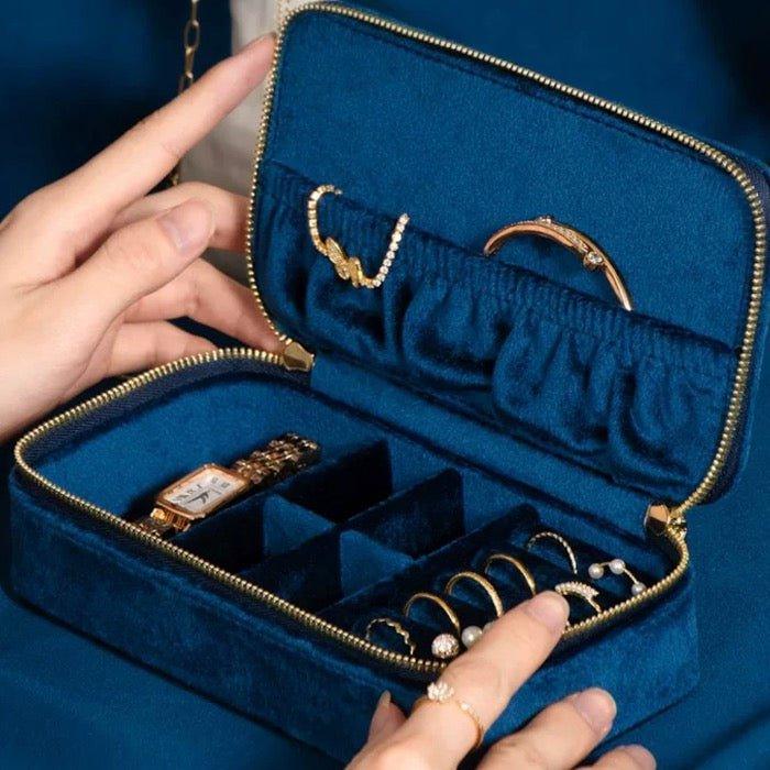Duel Velvet Schmuckschatulle – Saphirblau - Daily Stuff