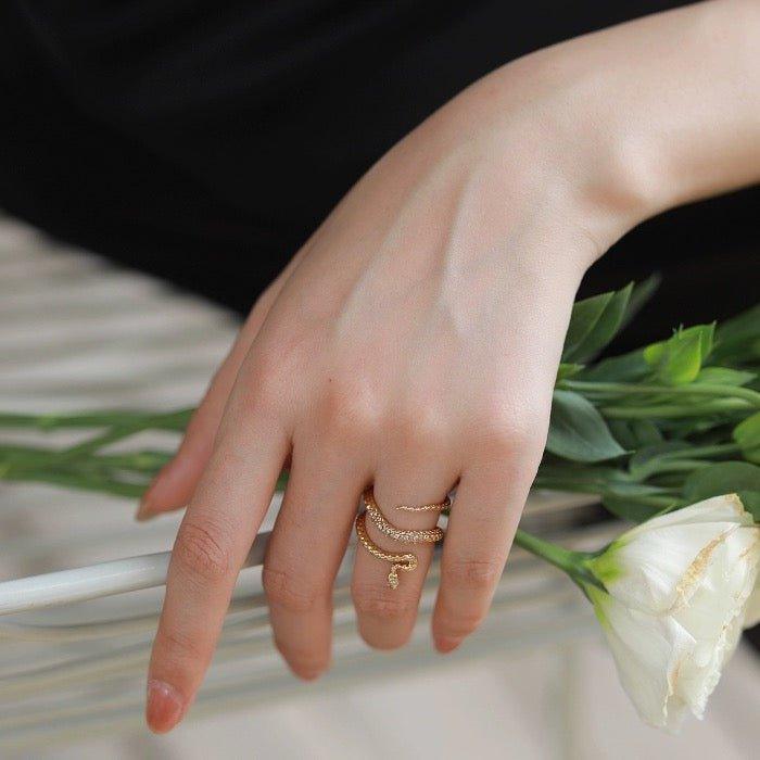 Funkelnder Schlangenring im Vintage-Stil - Daily Stuff