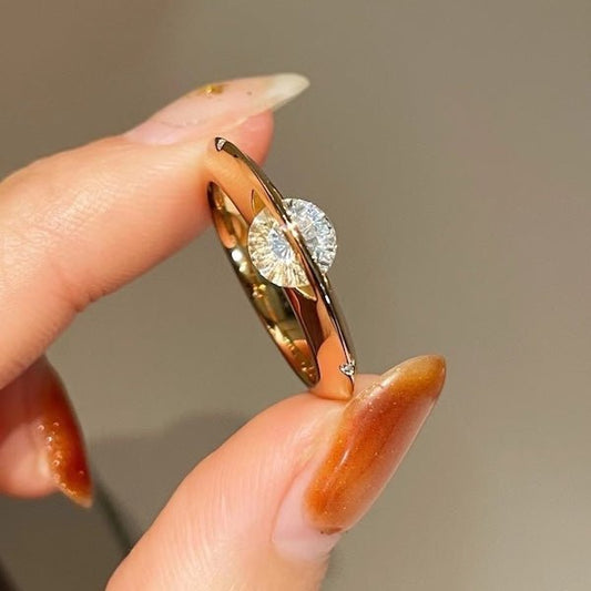 Drehbarer Funkelnder Sternring – Gold oder Silber, Magisch & Verspielt