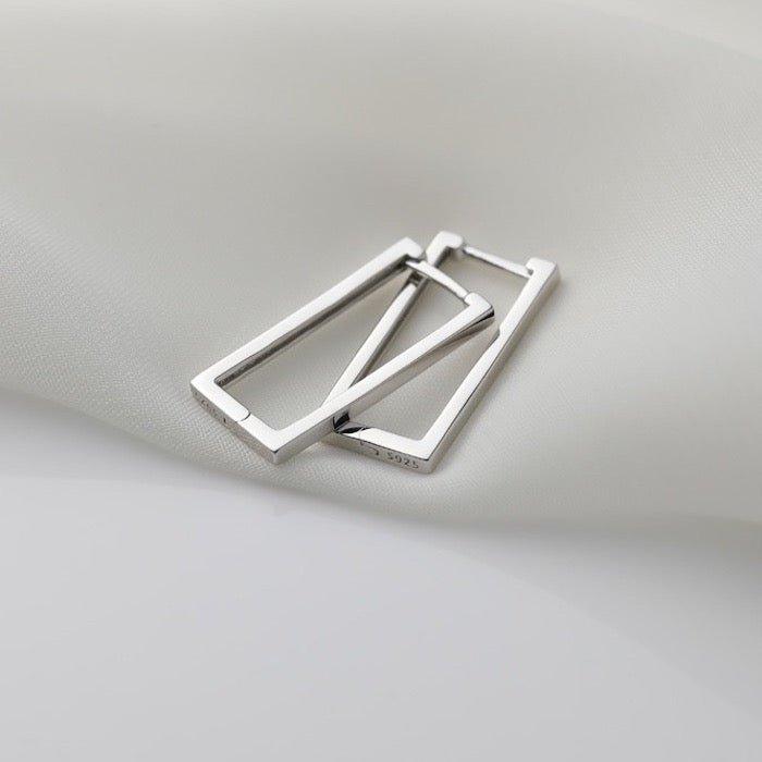 Hoop Square Minimalistische quadratische Creolen - Daily Stuff