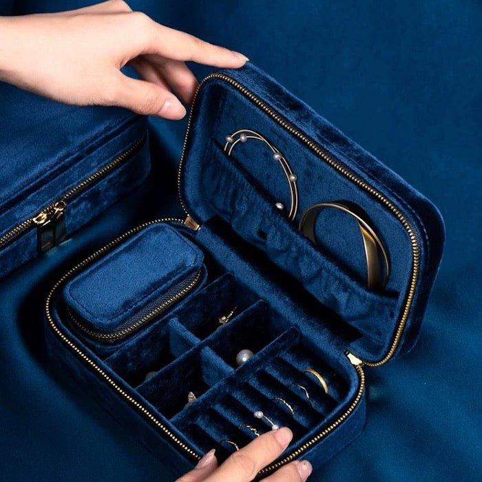 Duel Velvet Schmuckschatulle – Saphirblau - Daily Stuff