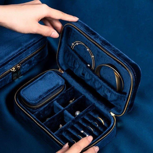 Duel Velvet Schmuckschatulle – Saphirblau - Daily Stuff