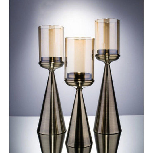 Kerzenhalter - Glas - Gold - Größe S - Daily Stuff