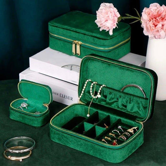 Duel Velvet Schmuckschatulle – Smaragdgrün - Daily Stuff