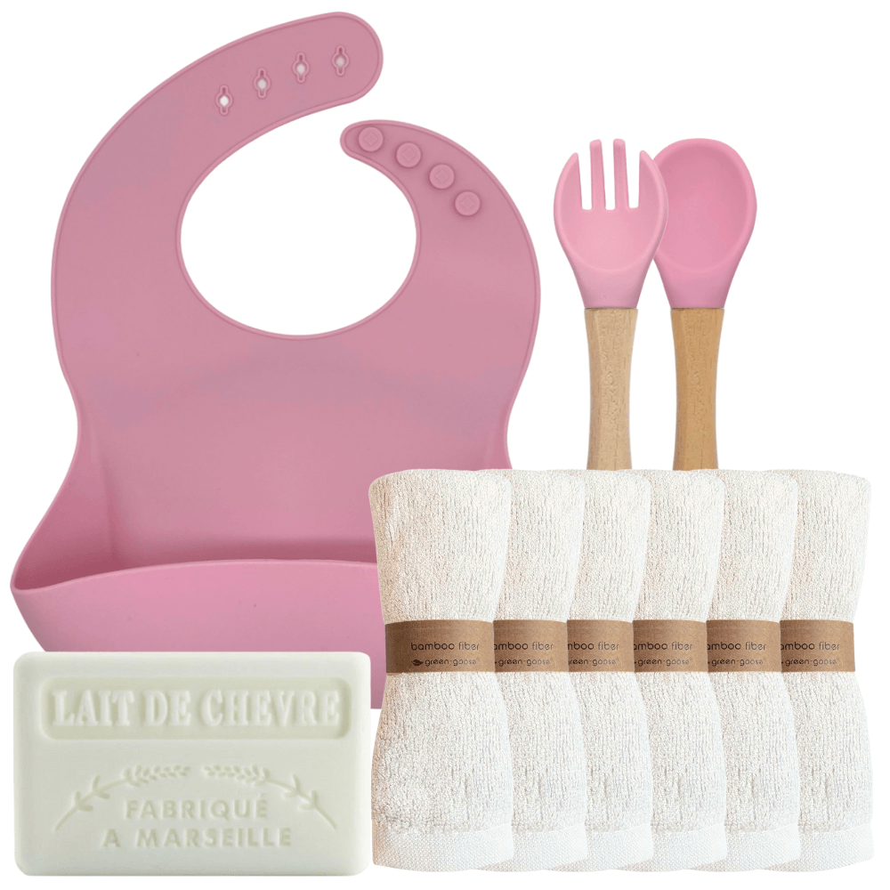 green-goose Babypflegepaket – 4-teilig – Pink - Daily Stuff