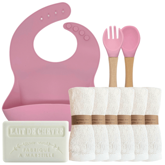 green-goose Babypflegepaket – 4-teilig – Pink - Daily Stuff