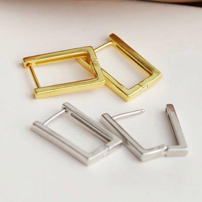 Hoop Square Minimalistische quadratische Creolen - Daily Stuff